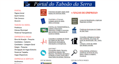 Desktop Screenshot of portaldotaboaodaserra.com.br